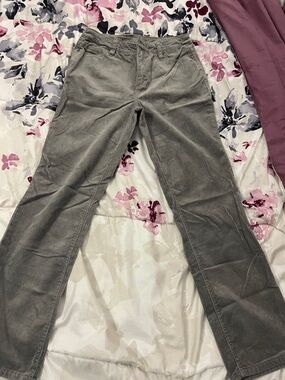 Style & Co. Women's Straight Leg Gray Corduroy Pants